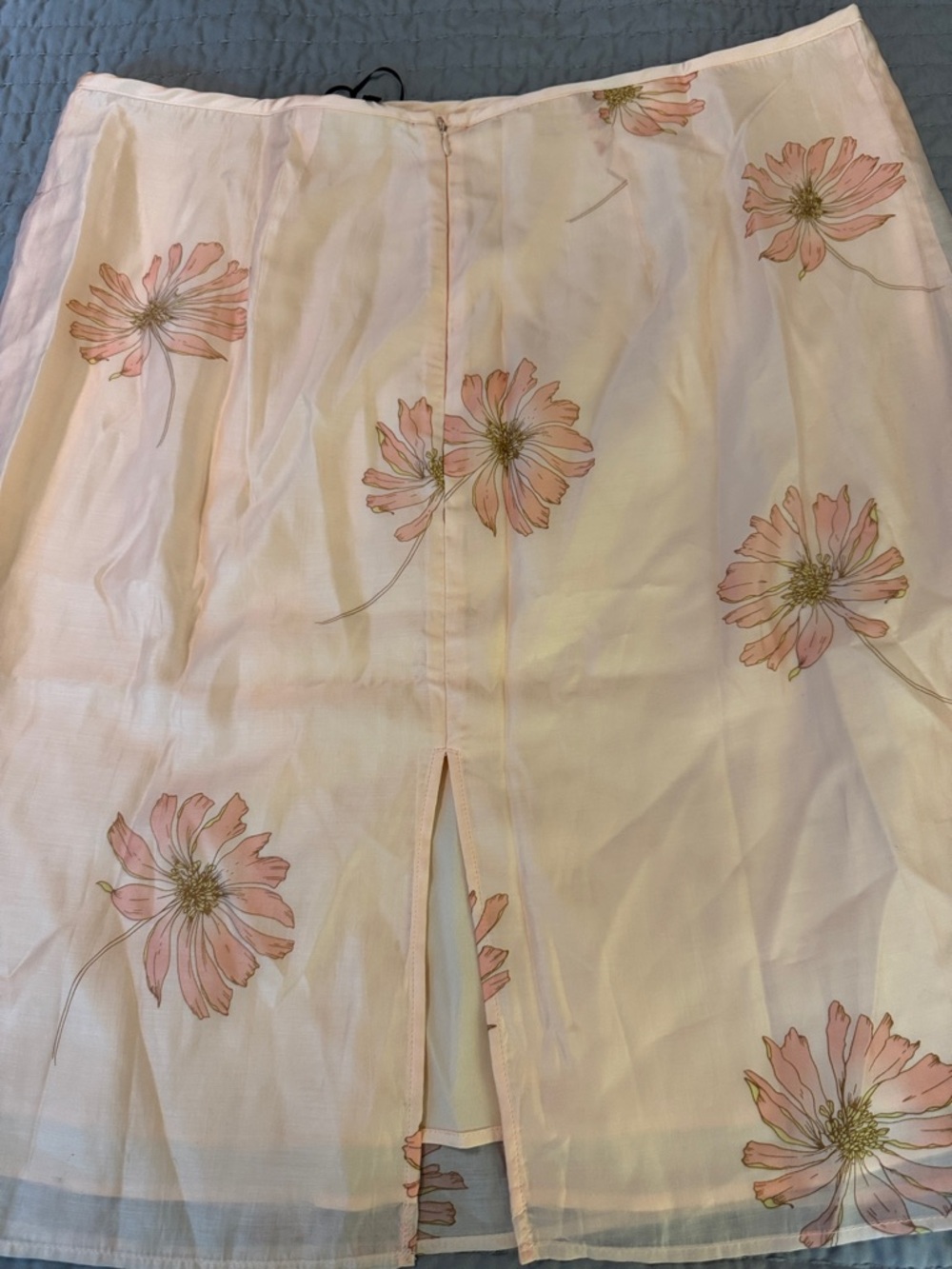 Future Collective Women's Peach Floral Midi Skirt Size 18 - Picture 2 of 4